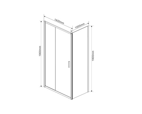 Душевой уголок Vincea Garda VSR-1G1014CLG, 140x100, браш золото, стекло прозрачное