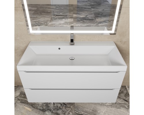 Тумба под раковину 100 см, Uperwood Tanos, белая матовая