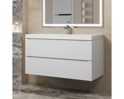 Тумба под раковину 100 см, Uperwood Tanos, белая матовая
