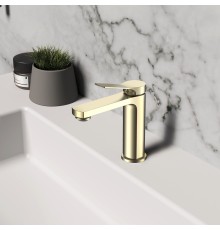 Смеситель для раковины Vincea Arco, брашированное золото