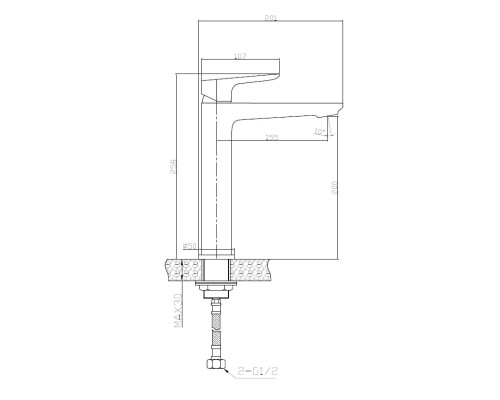 Смеситель для раковины BelBagno Ancona ANCONA-LMC-CRM Хром