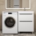 Тумба под стиральную машину напольная Uperwood Tanos 58х47,5х76,5 см, графит, 2 ящика