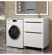 Тумба под стиральную машину напольная Uperwood Tanos 58х47,5х76,5 см, графит, 2 ящика
