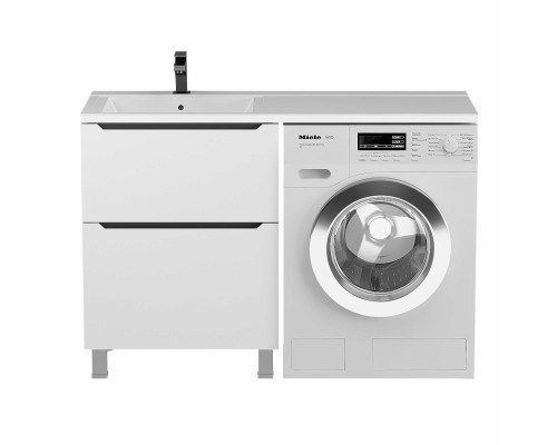 Тумба под стиральную машину напольная Uperwood Tanos 58х47,5х76,5 см, графит, 2 ящика