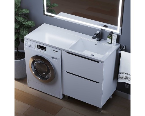 Тумба под стиральную машину напольная Uperwood Tanos 58х47,5х76,5 см, графит, 2 ящика