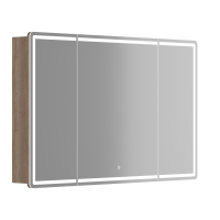 Зеркальный шкаф SANCOS Mirror 1190x150х740 мм, с LED подсветкой, дуб галифакс MI120EG