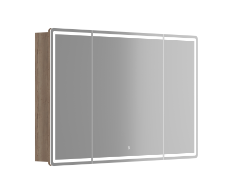 Зеркальный шкаф SANCOS Mirror 1190x150х740 мм, с LED подсветкой, дуб галифакс MI120EG