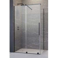 Дверь Furo KDJ Black 722x200 прозрачное 8 мм правая 1/3