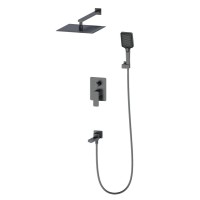 Душевая система встраиваемая Wonzon&Woghand, Темный графит