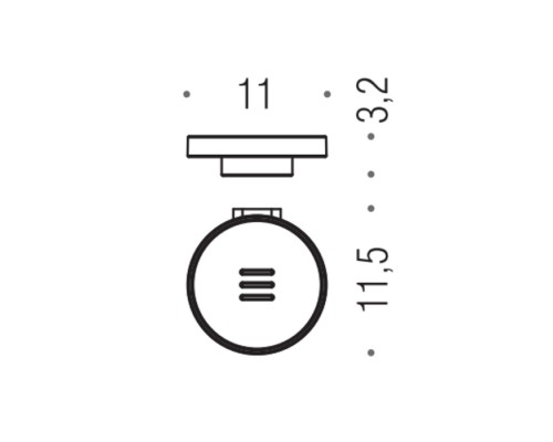 Мыльница подвесная Colombo Mini цвет PVD нержавеющая сталь/матовое стекло