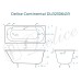 Ванна чугунная Delice Continental 130х70 с отверстиями под ручки