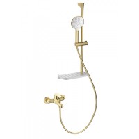 Смеситель для ванны с душевым гарнитуром Wonzon&Woghand, Брашированное золото