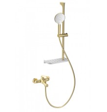 Смеситель для ванны с душевым гарнитуром Wonzon&Woghand, Брашированное золото