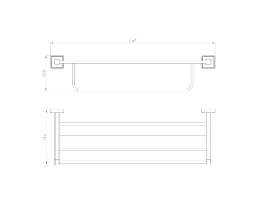 Полотенцедержатель с полкой Wonzon&Woghand, Бронза