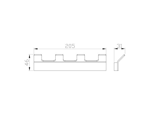 Вешалка с 4 крючками для ванной Wonzon&Woghand, Брашированное золото