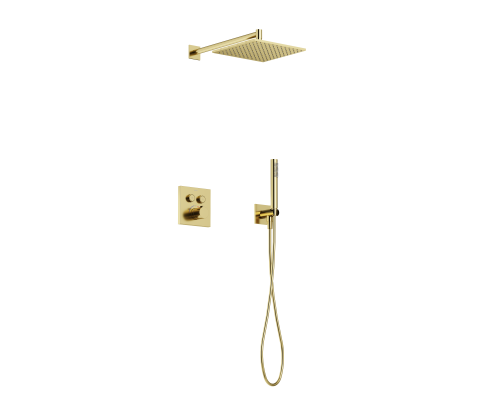Душевой комплект с термостатом SANCOS Linn брашированное золото, SC9022BG