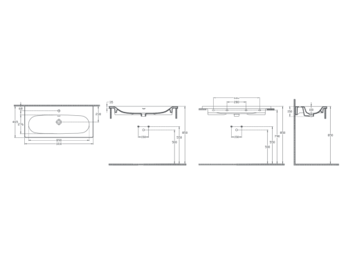 Раковина накладная ISVEA Sistema S 101, белый глянцевый 10SS50101SV
