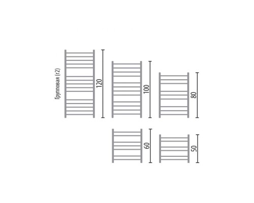 Полотенцесушитель Ника CLASSIC ЛП (Г2) ВП 60/40