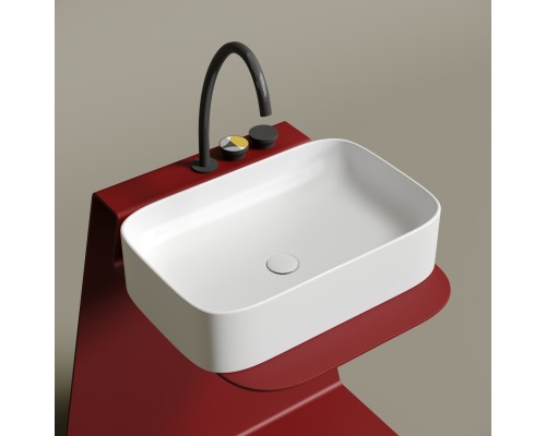 Раковина-чаша накладная Ceramicanova Белый матовый Element 605x380x150