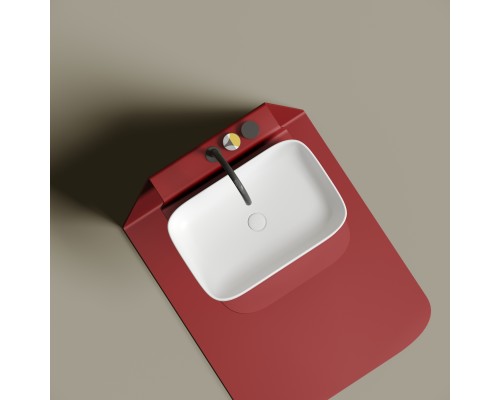 Раковина-чаша накладная Ceramicanova Белый матовый Element 605x380x150