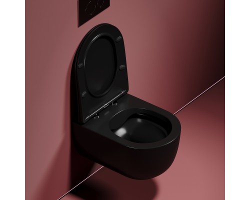 Подвесной унитаз Ceramicanova Modena Rimless черный