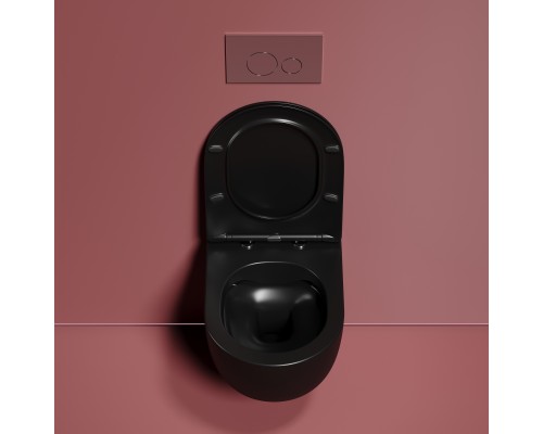 Подвесной унитаз Ceramicanova Modena Rimless черный