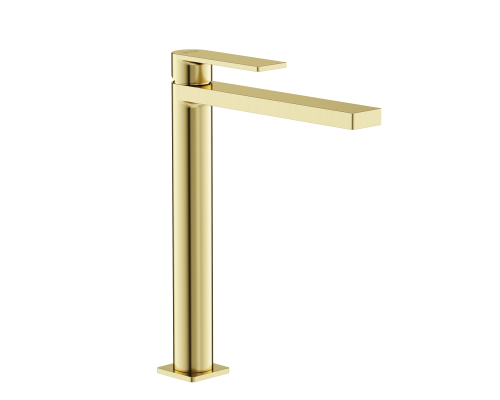 Смеситель для раковины SANCOS Studio, брашированное золото, PVD покрытие, SC9016BG