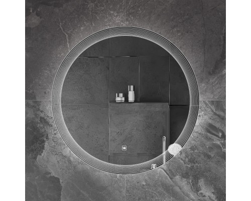 Зеркало Cezares Eco 60 CZR-SPC-ECO-600-LED-TCH с подсветкой с лазерной гравировкой и сенсорным выключателем