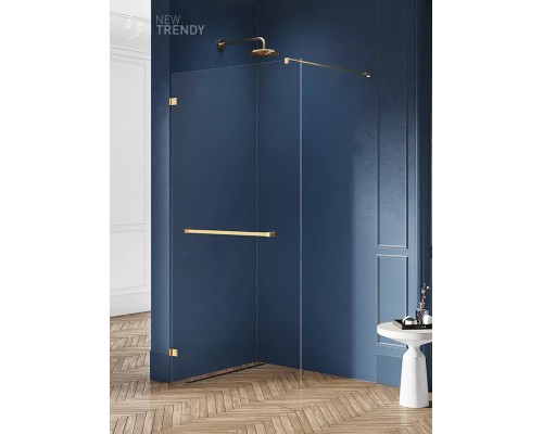 Душевое ограждение NEW TRENDY AVEXA GOLD BRUSHED 120x200 брашированное золото