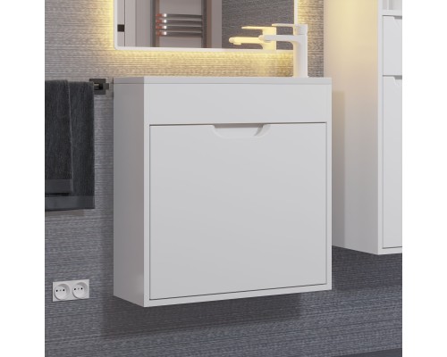Тумба под раковину подвесная Uperwood Modul 60х21х60 см, белая матовая