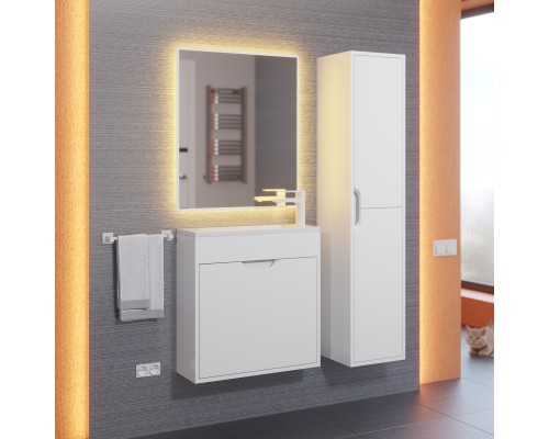 Тумба под раковину подвесная Uperwood Modul 60х21х60 см, белая матовая