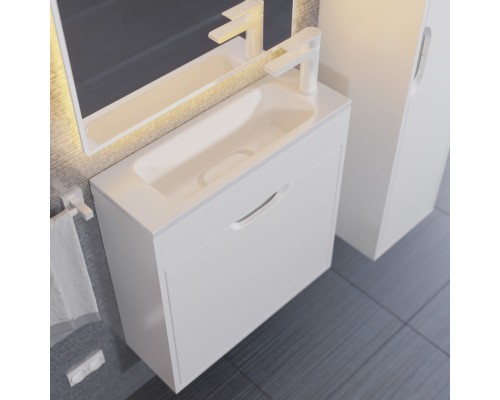 Тумба под раковину подвесная Uperwood Modul 60х21х60 см, белая матовая