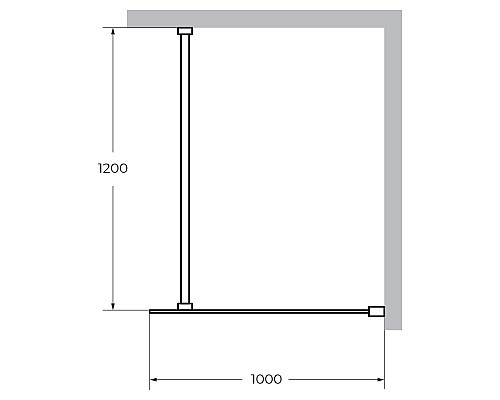 Душевая перегородка Cezares Liberta 100 LIBERTA-L-1-100-120-BR-NERO Черный матовый Душевая перегородка Cezares Liberta 100 LIBERTA-L-1-100-120-BR-NERO Черный матовый