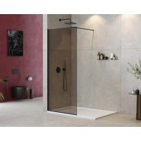 Душевая перегородка Cezares Liberta 100 LIBERTA-L-1-100-120-BR-NERO Черный матовый