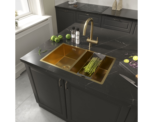 Коландер-сушилка для кухонной мойки Reflexion Arno RX3014GD брашированное золото