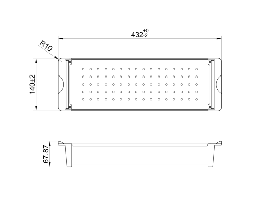 Коландер-сушилка для кухонной мойки Reflexion Arno RX3014GD брашированное золото