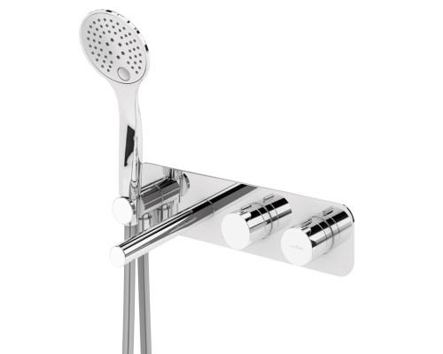 Смеситель для ванны Cezares Czr CZR-B-VDM1-T-NOP с термостатом Черный матовый