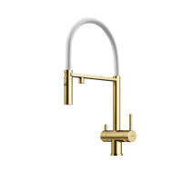 Смеситель для кухни SANCOS Imola SC4010BG с подключением фильтра для воды, браш золото