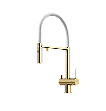 Смеситель для кухни SANCOS Imola SC4010BG с подключением фильтра для воды, браш золото