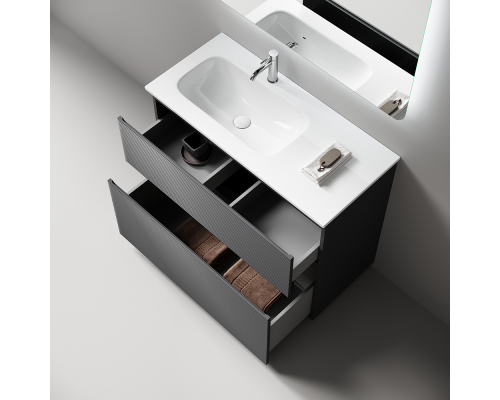 Тумба под раковину Напольная Sancos Folk Floor 99.5 FL100FRGS Grey soft