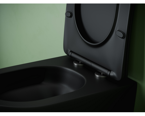 Подвесной унитаз Ceramicanova Уно (Uno) смыв Торнадо 490x360x360 черный матовый