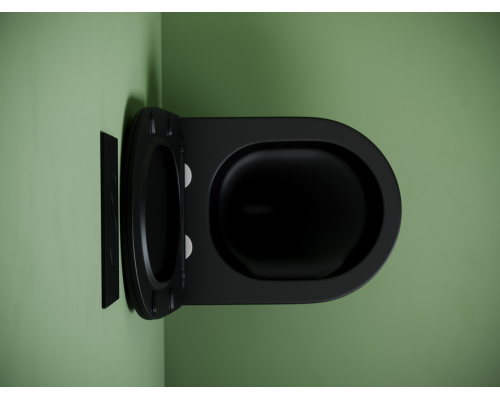 Подвесной унитаз Ceramicanova Уно (Uno) смыв Торнадо 490x360x360 черный матовый