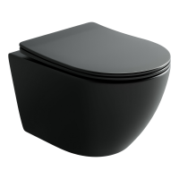 Подвесной унитаз Ceramicanova Уно (Uno) смыв Торнадо 490x360x360 черный матовый