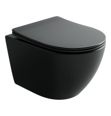 Подвесной унитаз Ceramicanova Уно (Uno) смыв Торнадо 490x360x360 черный матовый