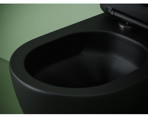Подвесной унитаз Ceramicanova Уно (Uno) смыв Торнадо 490x360x360 черный матовый