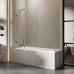 Шторка для ванны NEW TRENDY AVEXA GUNMETAL BRUSHED 120x150 L оружейная сталь