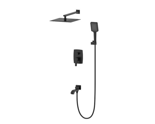 Душевая система встраиваемая Wonzon&Woghand FLEX, Черный матовый WW-88939072-MB