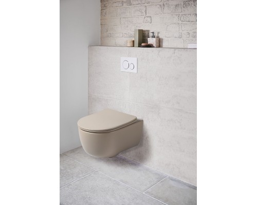 Унитаз подвесной Vincea Evo VT1-34SMC безободковый капучино матовый сиденье с микролифтом