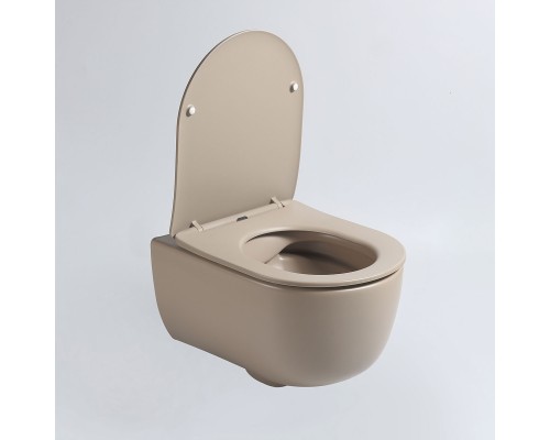 Унитаз подвесной Vincea Evo VT1-34SMC безободковый капучино матовый сиденье с микролифтом