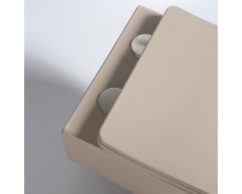 Унитаз подвесной Vincea Evo VT1-34SMC безободковый капучино матовый сиденье с микролифтом